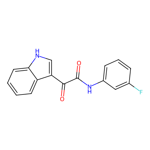 N-(3-fluorophenyl)-2-(1H-indol-3-yl)-2-oxoacetamide structure