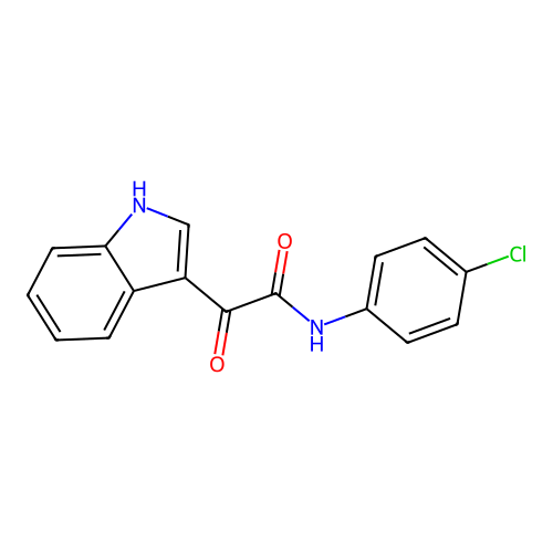 N-(4-chlorophenyl)-2-(1H-indol-3-yl)-2-oxoacetamide structure
