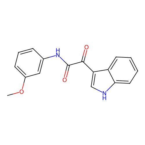 2-(1H-indol-3-yl)-N-(3-methoxyphenyl)-2-oxoacetamide structure