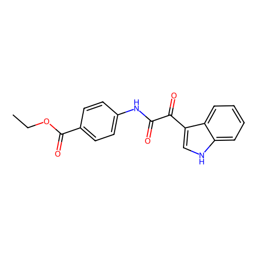 Ethyl 4-[2-(1H-indol-3-YL)-2-oxoacetamido]benzoate structure