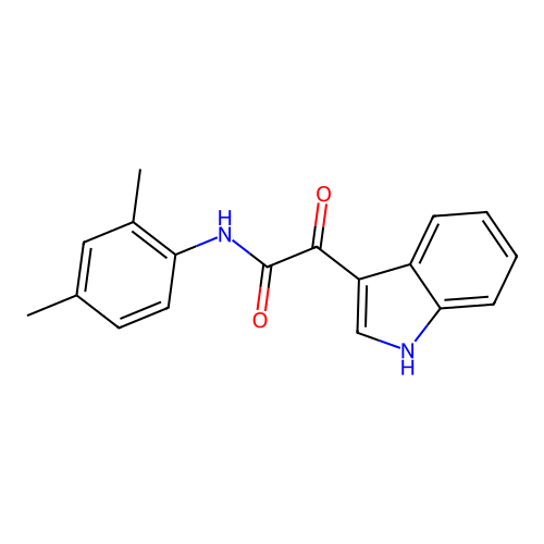 N-(2,4-dimethylphenyl)-2-(1H-indol-3-yl)-2-oxoacetamide structure