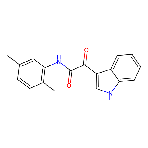 N-(2,5-dimethylphenyl)-2-(1H-indol-3-yl)-2-oxoacetamide structure