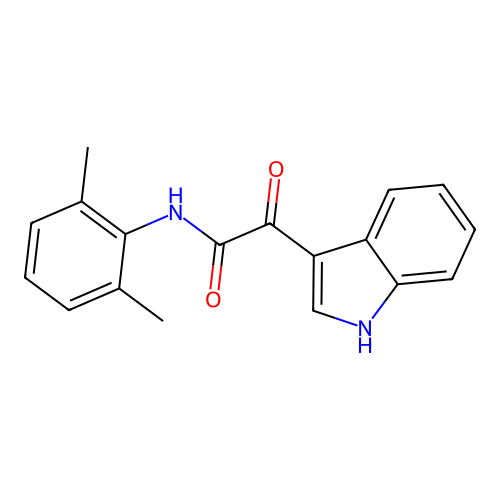 N-(2,6-dimethylphenyl)-2-(1H-indol-3-yl)-2-oxoacetamide structure