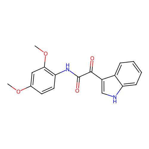 N-(2,4-dimethoxyphenyl)-2-(1H-indol-3-yl)-2-oxoacetamide structure