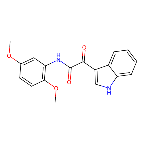 N-(2,5-dimethoxyphenyl)-2-(1H-indol-3-yl)-2-oxoacetamide structure