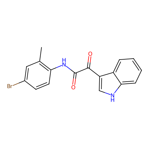 N-(4-bromo-2-methylphenyl)-2-(1H-indol-3-yl)-2-oxoacetamide structure