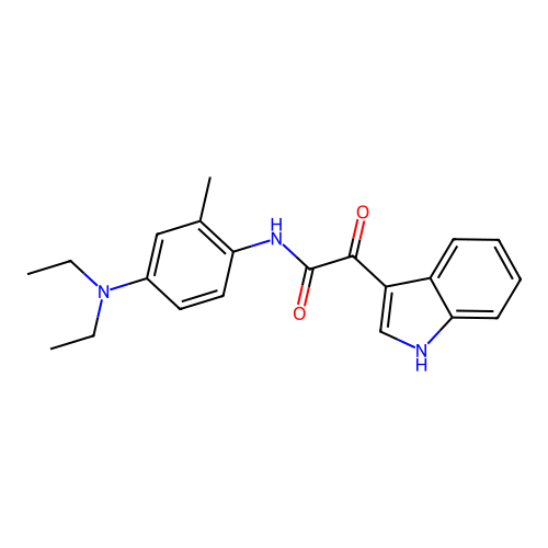 N-[4-(diethylamino)-2-methylphenyl]-2-(1H-indol-3-yl)-2-oxoacetamide structure