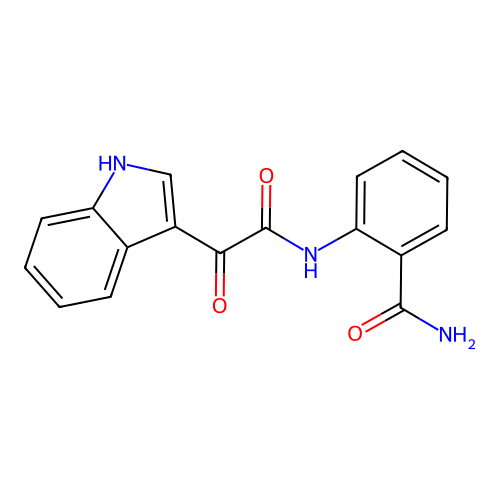 2-[2-(1H-Indol-3-YL)-2-oxoacetamido]benzamide structure
