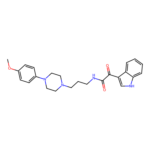2-(1H-indol-3-yl)-N-(3-(4-(4-methoxyphenyl)piperazin-1-yl)propyl)-2-oxoacetamide structure