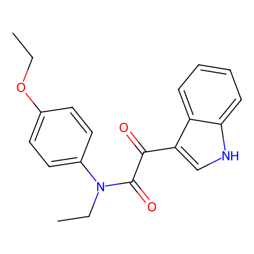 N-(4-ethoxyphenyl)-N-ethyl-2-(1H-indol-3-yl)-2-oxoacetamide structure