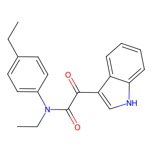 N-ethyl-N-(4-ethylphenyl)-2-(1H-indol-3-yl)-2-oxoacetamide structure