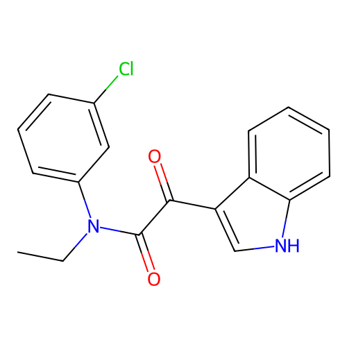 N-(3-chlorophenyl)-N-ethyl-2-(1H-indol-3-yl)-2-oxoacetamide structure