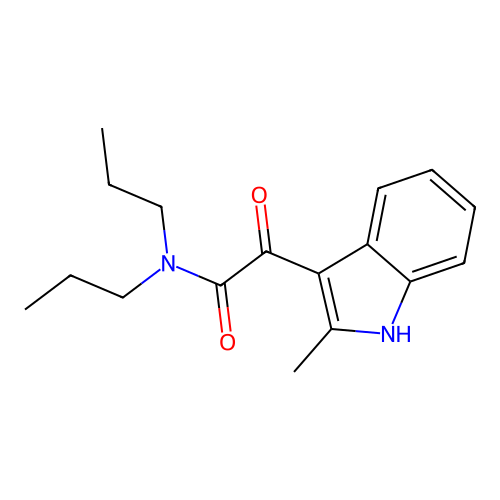 2-(2-methyl-1H-indol-3-yl)-2-oxo-N,N-dipropylacetamide structure