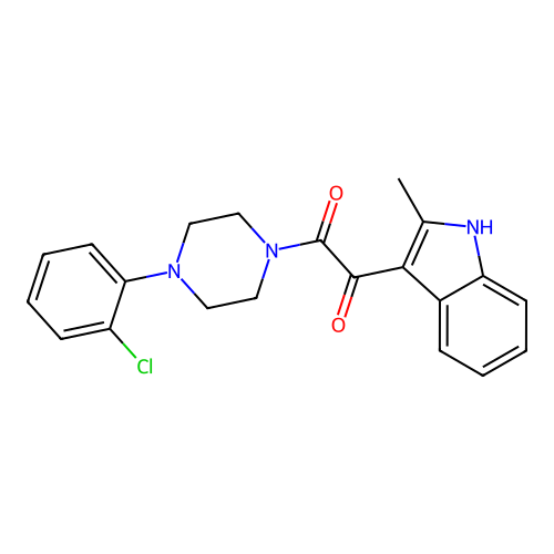 1-[4-(2-chlorophenyl)piperazin-1-yl]-2-(2-methyl-1H-indol-3-yl)ethane-1,2-dione structure