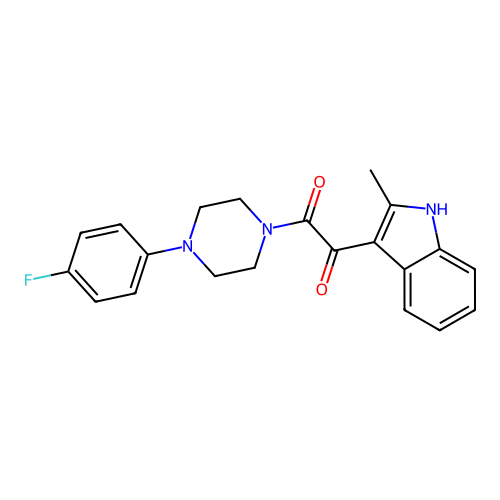 1-[4-(4-fluorophenyl)piperazin-1-yl]-2-(2-methyl-1H-indol-3-yl)ethane-1,2-dione structure