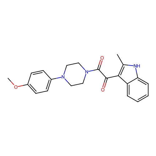 1-[4-(4-methoxyphenyl)piperazin-1-yl]-2-(2-methyl-1H-indol-3-yl)ethane-1,2-dione structure