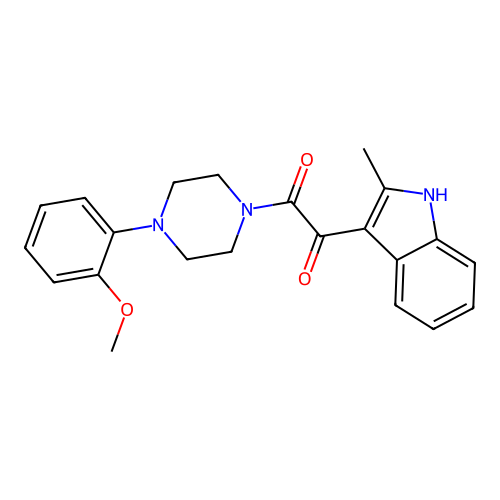 1-[4-(2-methoxyphenyl)piperazin-1-yl]-2-(2-methyl-1H-indol-3-yl)ethane-1,2-dione structure