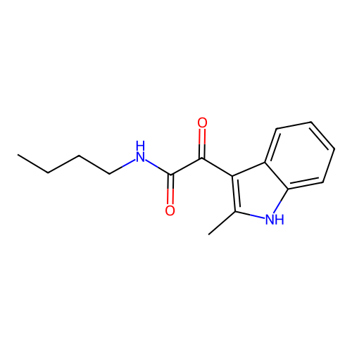 N-butyl-2-(2-methyl-1H-indol-3-yl)-2-oxoacetamide structure