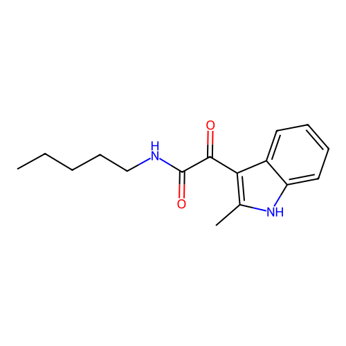 2-(2-methyl-1H-indol-3-yl)-2-oxo-N-pentylacetamide structure