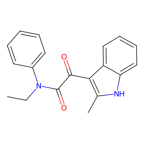 N-ethyl-2-(2-methyl-1H-indol-3-yl)-2-oxo-N-phenylacetamide structure