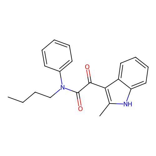 N-butyl-2-(2-methyl-1H-indol-3-yl)-2-oxo-N-phenylacetamide structure