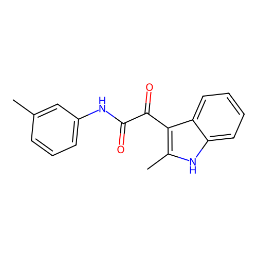 2-(2-methyl-1H-indol-3-yl)-N-(3-methylphenyl)-2-oxoacetamide structure
