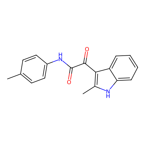 2-(2-methyl-1H-indol-3-yl)-N-(4-methylphenyl)-2-oxoacetamide structure