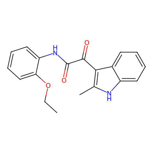 N-(2-ethoxyphenyl)-2-(2-methyl-1H-indol-3-yl)-2-oxoacetamide structure