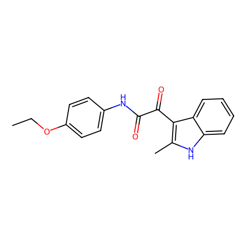 N-(4-ethoxyphenyl)-2-(2-methyl-1H-indol-3-yl)-2-oxoacetamide structure