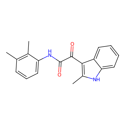 N-(2,3-dimethylphenyl)-2-(2-methyl-1H-indol-3-yl)-2-oxoacetamide structure