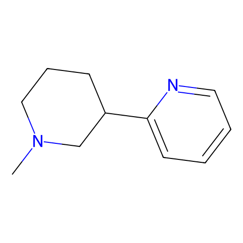 N-Methyl-3-(2-pyridyl)piperidine structure