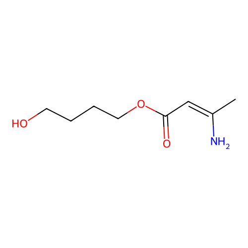 4-Hydroxybutyl 3-aminobut-2-enoate structure