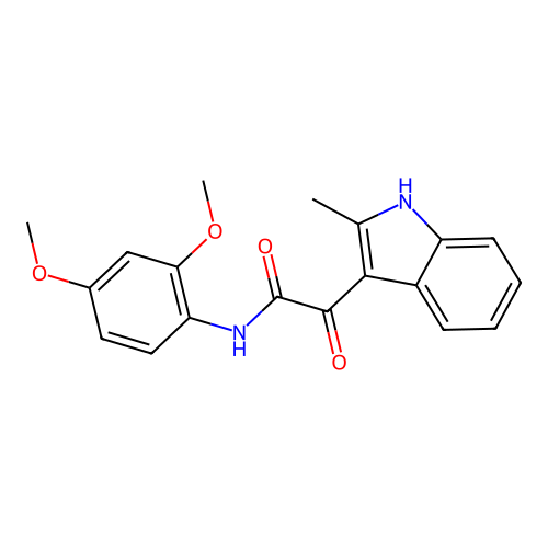 N-(2,4-dimethoxyphenyl)-2-(2-methyl-1H-indol-3-yl)-2-oxoacetamide structure