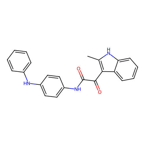 2-(2-Methyl-1H-indol-3-YL)-2-oxo-N-[4-(phenylamino)phenyl]acetamide structure