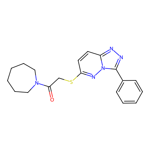 1-(Azepan-1-yl)-2-((3-phenyl-[1,2,4]triazolo[4,3-b]pyridazin-6-yl)thio)ethanone structure