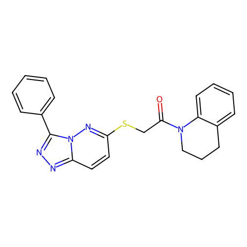 1-(3,4-dihydroquinolin-1(2H)-yl)-2-((3-phenyl-[1,2,4]triazolo[4,3-b]pyridazin-6-yl)thio)ethanone structure