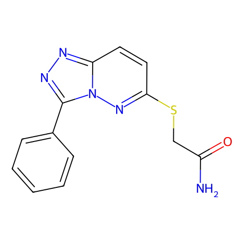 2-((3-Phenyl-[1,2,4]triazolo[4,3-b]pyridazin-6-yl)thio)acetamide structure