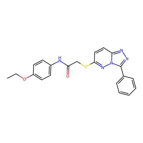 N-(4-ethoxyphenyl)-2-((3-phenyl-[1,2,4]triazolo[4,3-b]pyridazin-6-yl)thio)acetamide structure