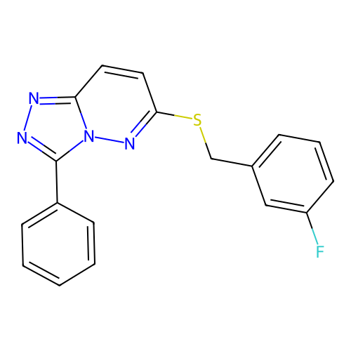 6-((3-Fluorobenzyl)thio)-3-phenyl-[1,2,4]triazolo[4,3-b]pyridazine structure