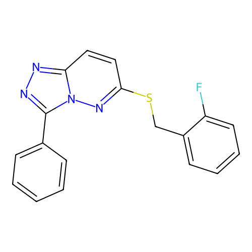 6-((2-Fluorobenzyl)thio)-3-phenyl-[1,2,4]triazolo[4,3-b]pyridazine structure