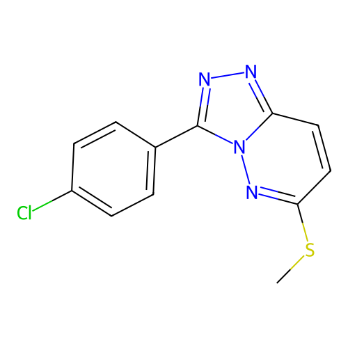 3-(4-Chlorophenyl)-6-methylsulfanyl-[1,2,4]triazolo[4,3-b]pyridazine structure