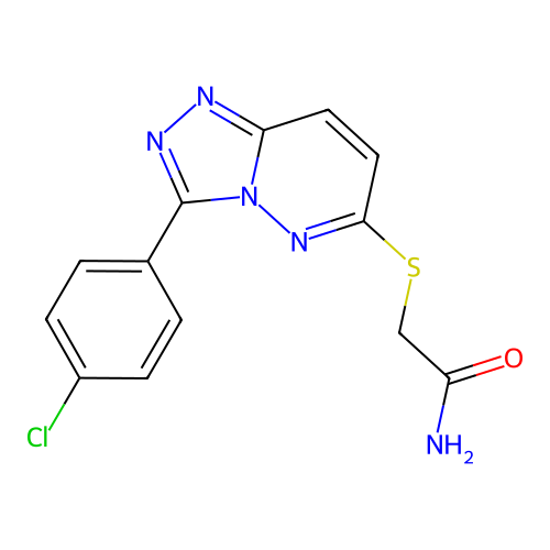 2-((3-(4-Chlorophenyl)-[1,2,4]triazolo[4,3-b]pyridazin-6-yl)thio)acetamide structure