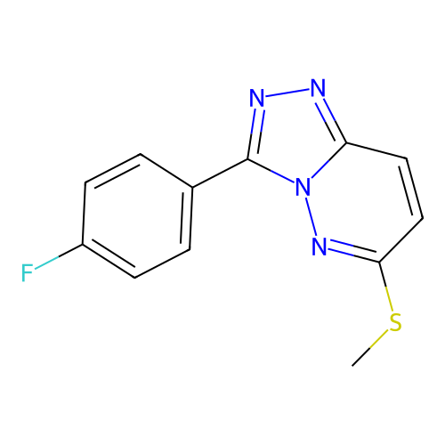 3-(4-Fluorophenyl)-6-(methylthio)-[1,2,4]triazolo[4,3-b]pyridazine structure