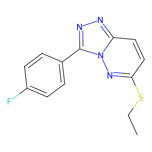 6-(Ethylthio)-3-(4-fluorophenyl)-[1,2,4]triazolo[4,3-b]pyridazine structure