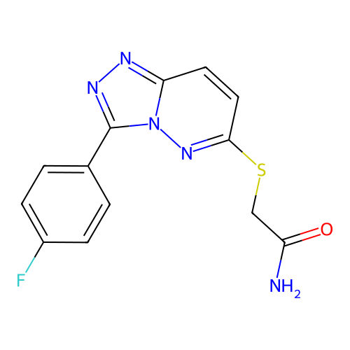 2-((3-(4-Fluorophenyl)-[1,2,4]triazolo[4,3-b]pyridazin-6-yl)thio)acetamide structure