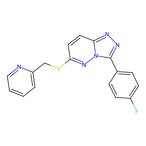 3-(4-Fluorophenyl)-6-((pyridin-2-ylmethyl)thio)-[1,2,4]triazolo[4,3-b]pyridazine structure