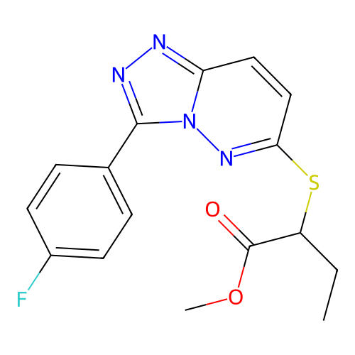 Methyl 2-{[3-(4-fluorophenyl)[1,2,4]triazolo[4,3-b]pyridazin-6-yl]thio}butanoate structure