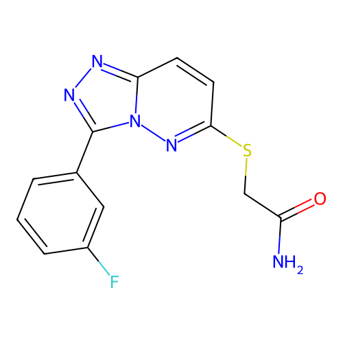 2-((3-(3-Fluorophenyl)-[1,2,4]triazolo[4,3-b]pyridazin-6-yl)thio)acetamide structure