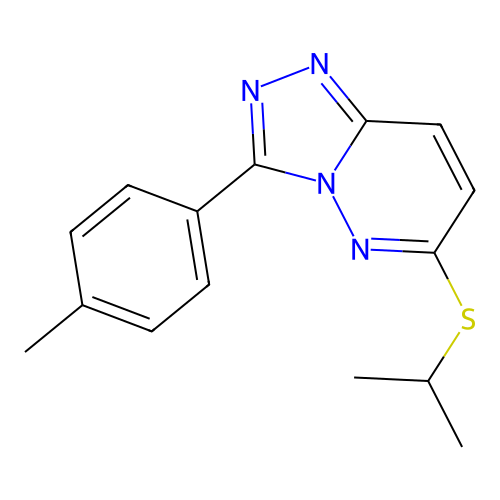 6-(Isopropylthio)-3-(p-tolyl)-[1,2,4]triazolo[4,3-b]pyridazine structure