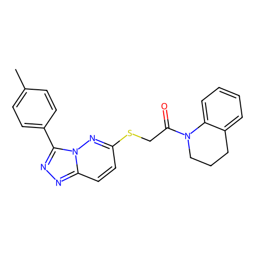 1-(3,4-dihydroquinolin-1(2H)-yl)-2-((3-(p-tolyl)-[1,2,4]triazolo[4,3-b]pyridazin-6-yl)thio)ethanone structure